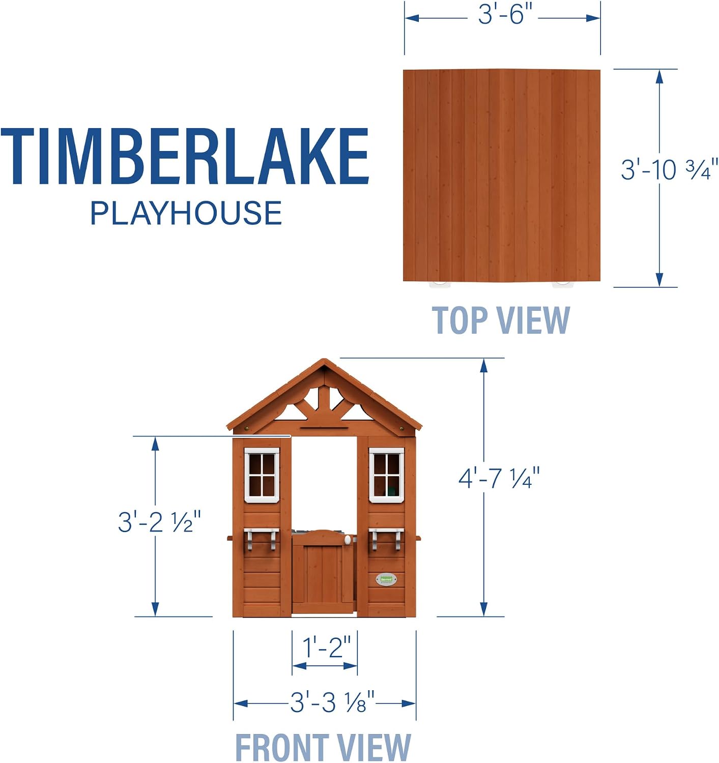100% Cedar Wood Playhouse