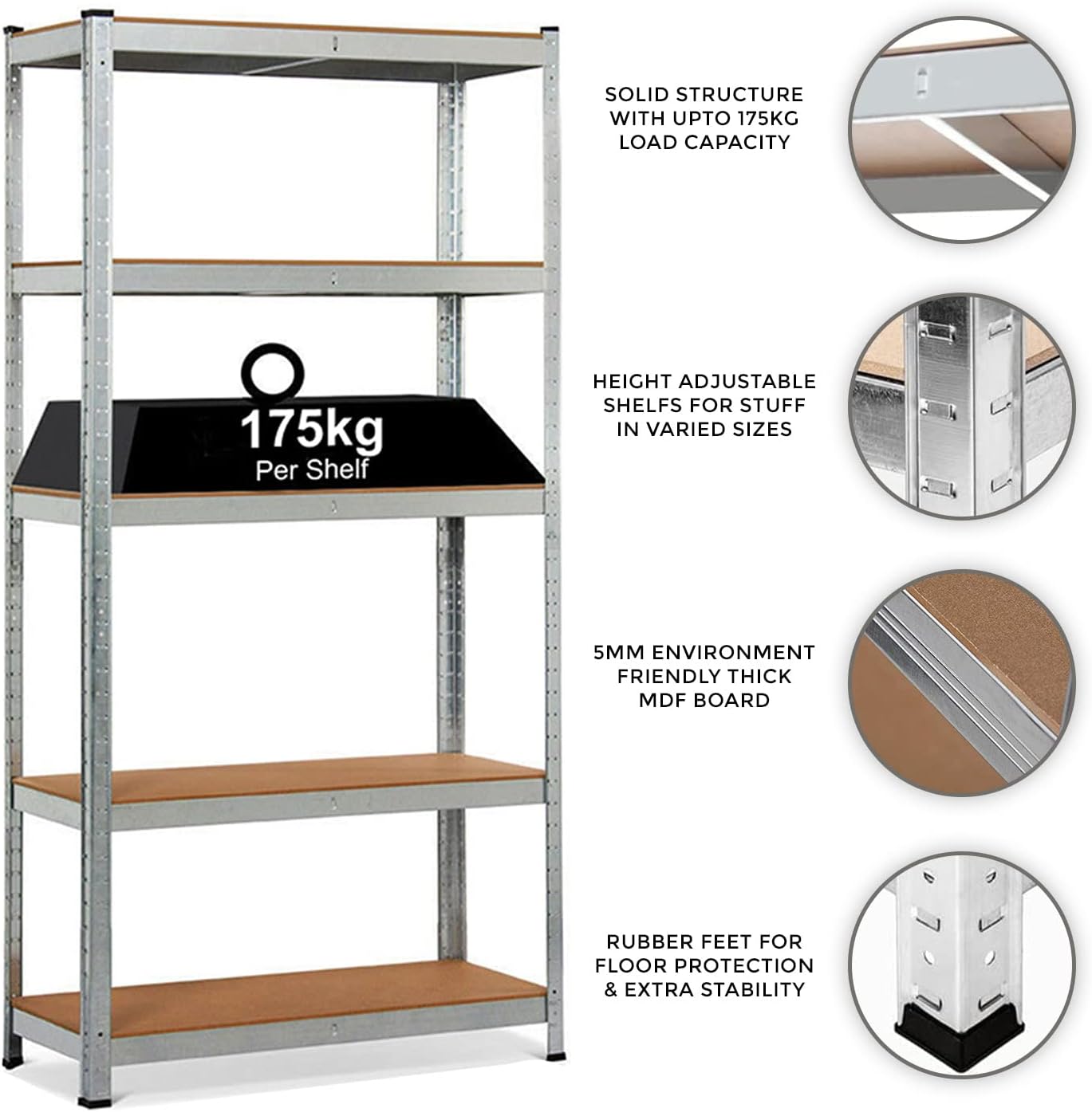 3 X Heavy Duty 5 Tier Garage Shelving Units