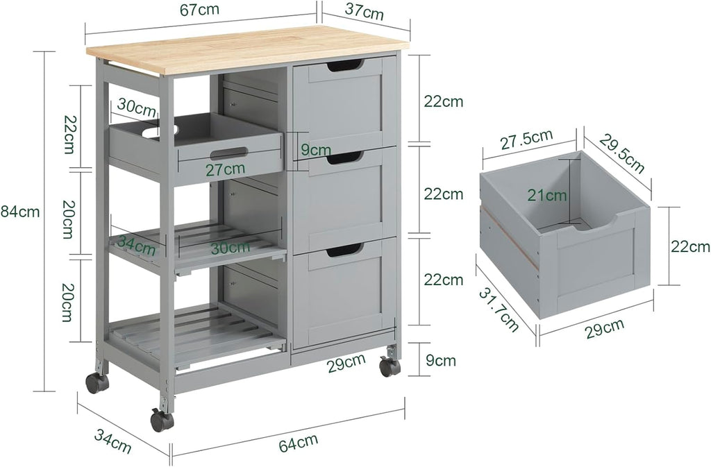 Kitchen Island on Wheels