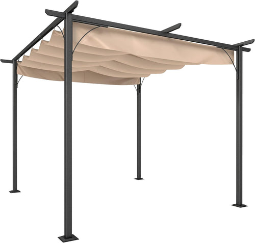 3 x 3(m) Metal Pergola with Retractable Roof
