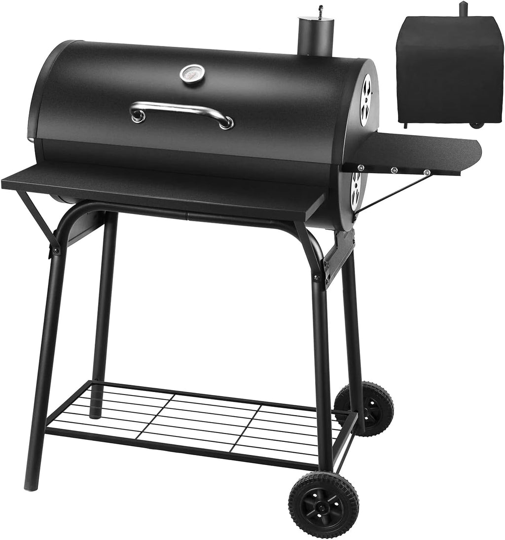 BBQ Grill Smoker With Side Shelves