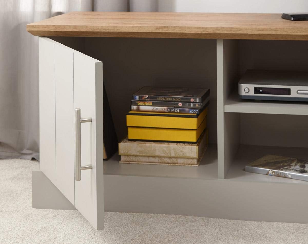 Large TV Unit with Cupboards &amp; Open Shelving