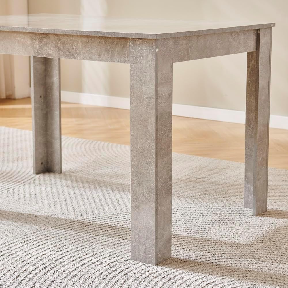 Grey Wood Dining Table and Chairs Set of 6