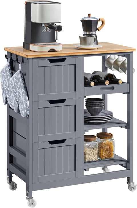 Kitchen Storage Trolley on Wheels