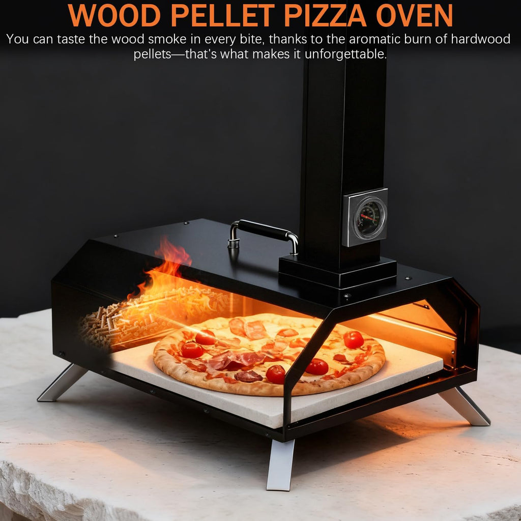 Outdoor Pizza Oven 30 CM Portable Wood Fired Pellets Pizza Ovens