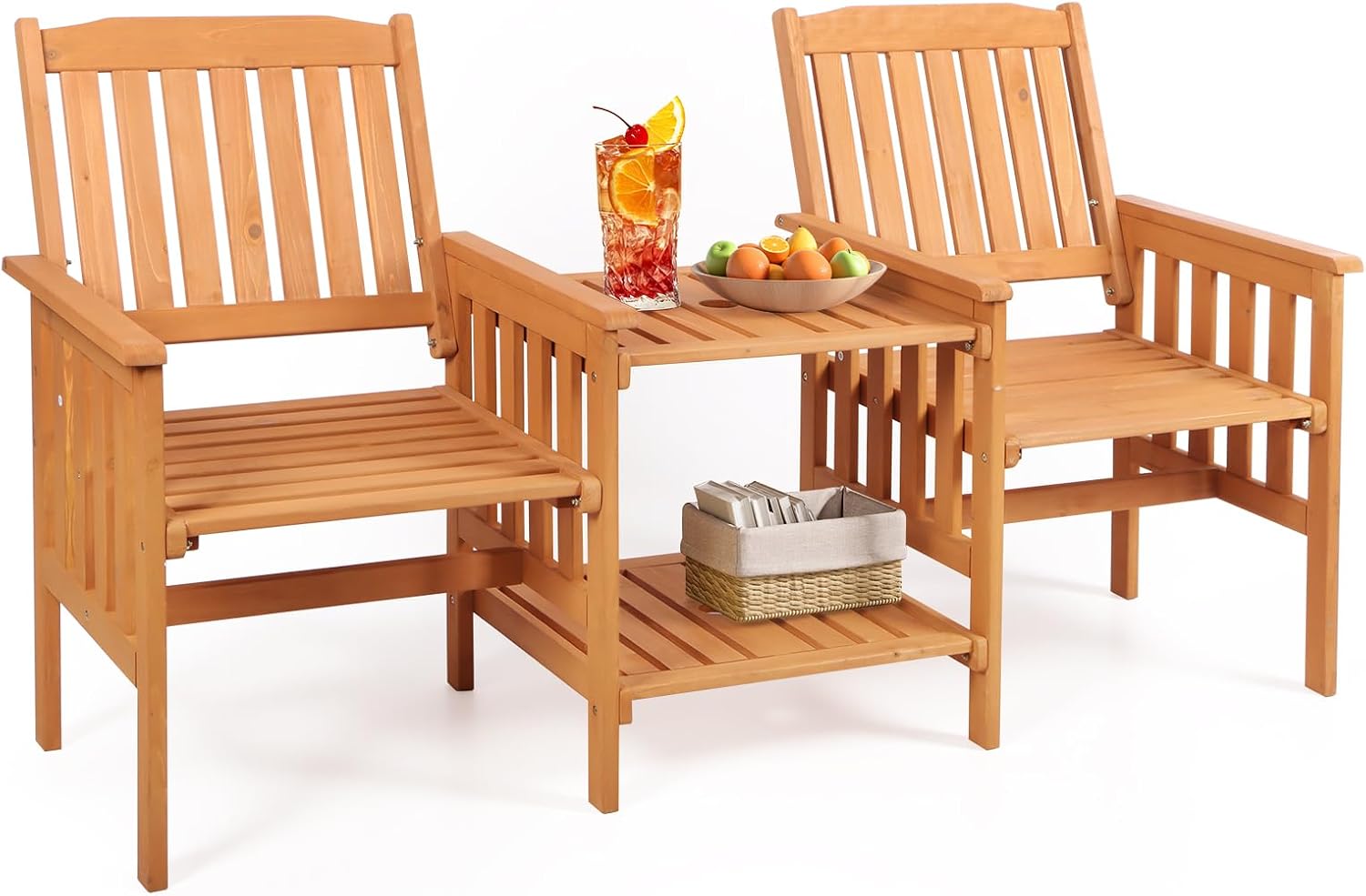Wooden Outdoor Loveseat