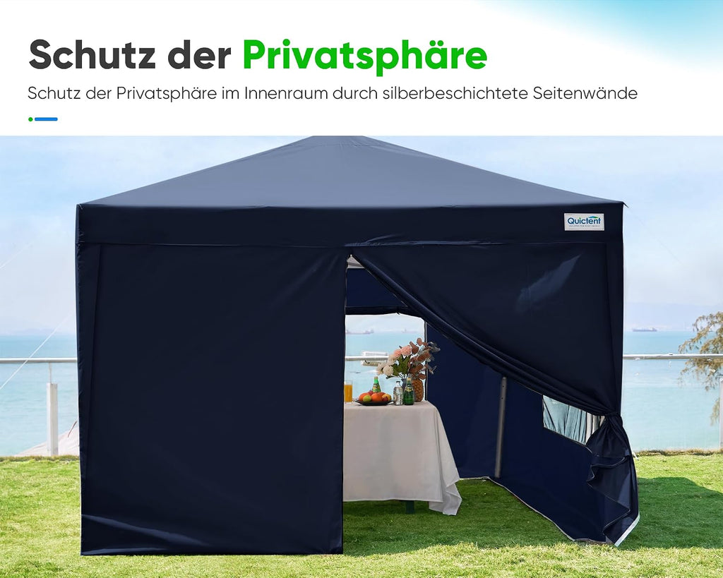 3m × 3m Pop-Up Gazebo with Mesh Window Sides