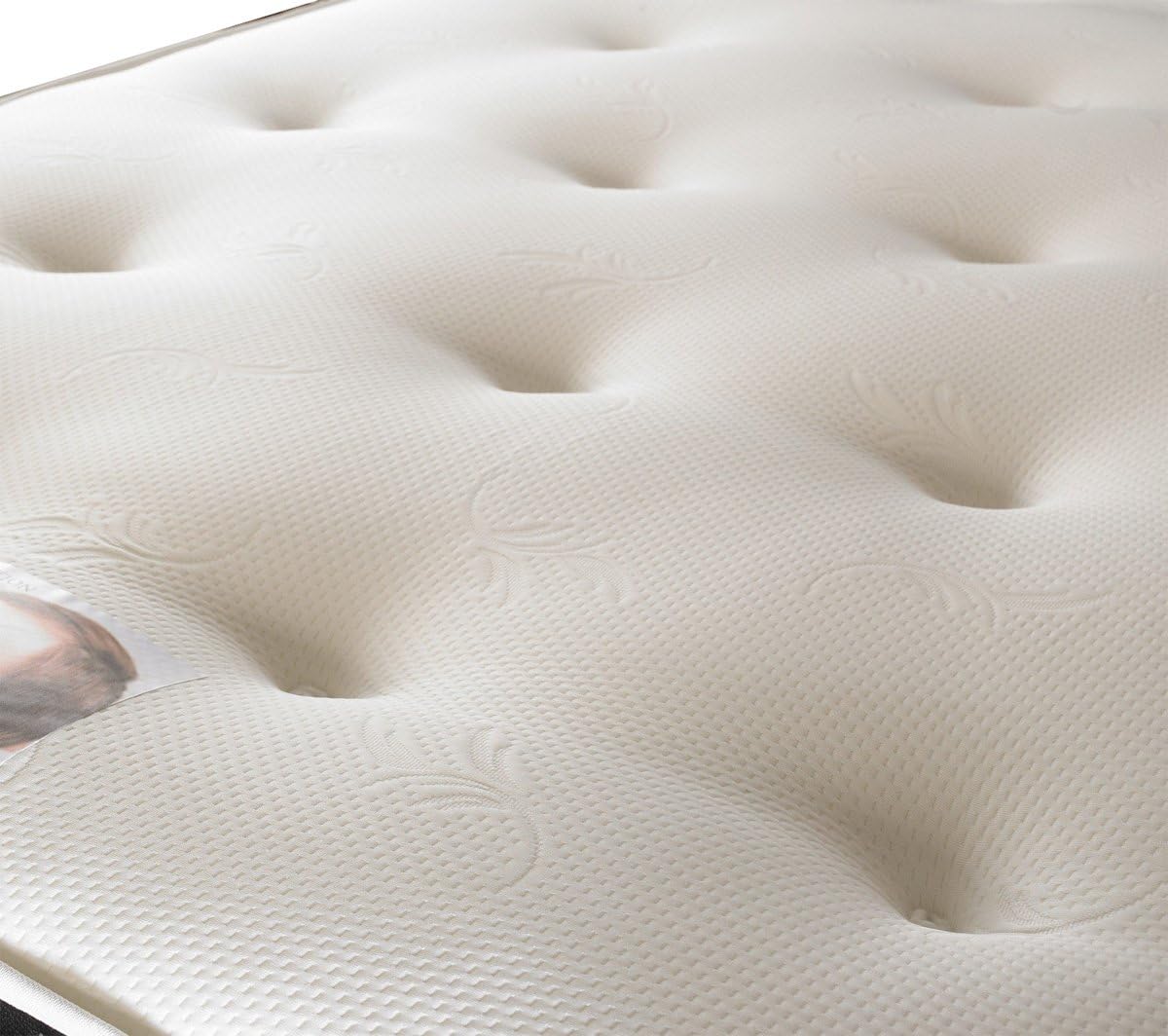 Leather Double Divan Bed Including Luxurious Memory Foam Mattress And Dimonte Headboard (4'6x6'3 Double)