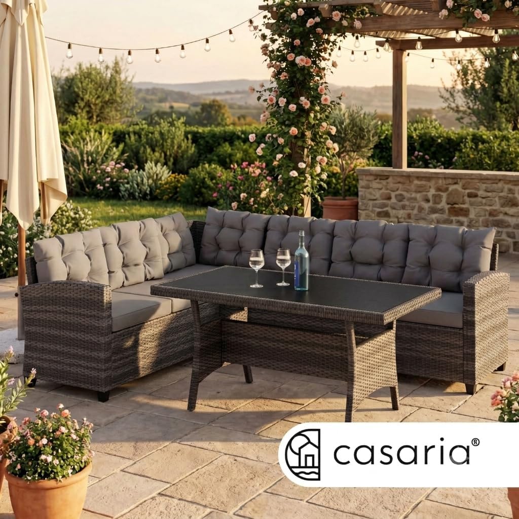 Garden Corner Lounge Dining Table Set