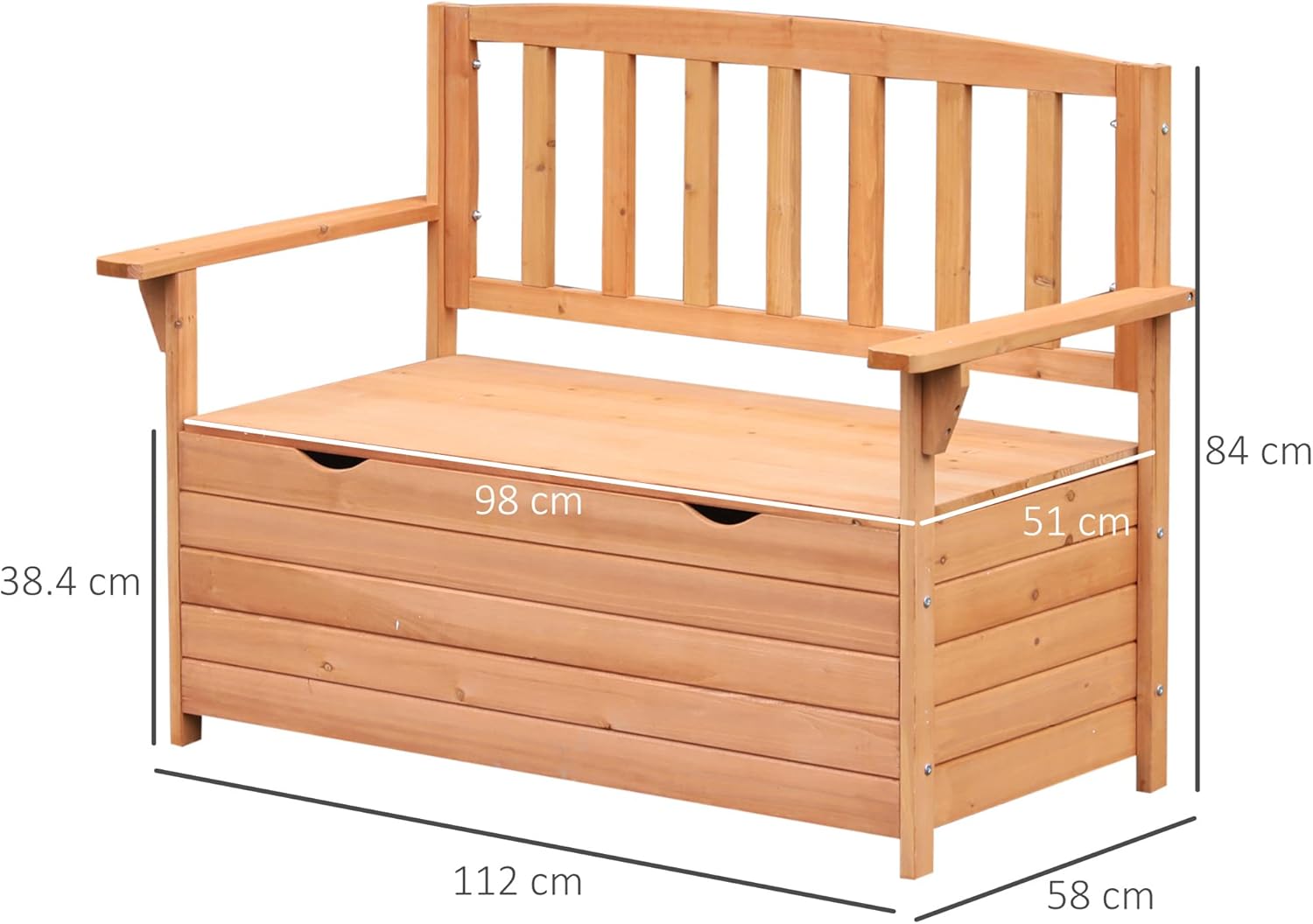 Outdoor 2 Seater Garden Bench