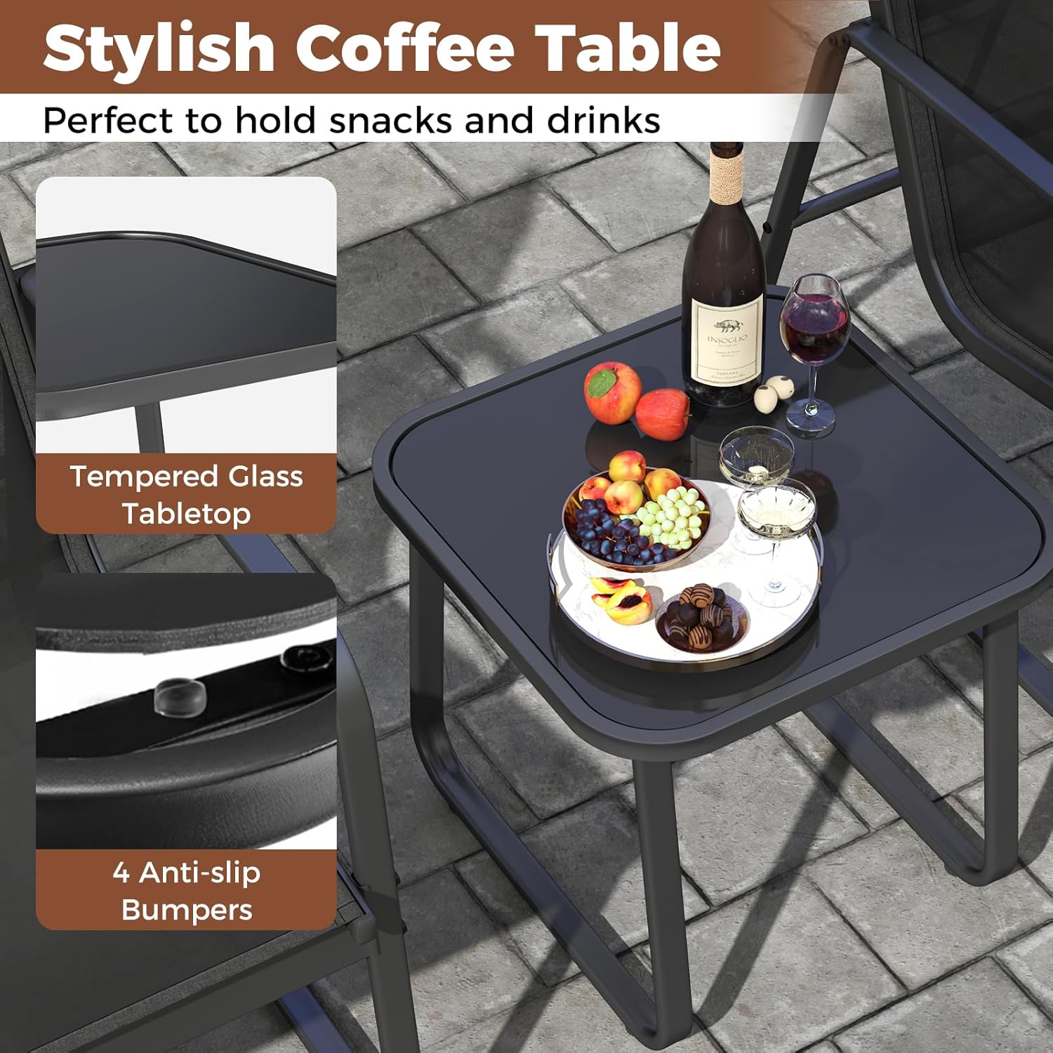 3-Piece Patio Bistro Set