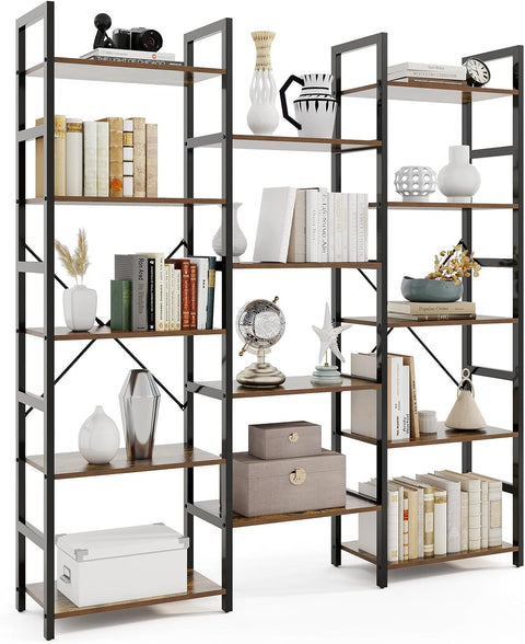5-Tier Industrial Bookshelf