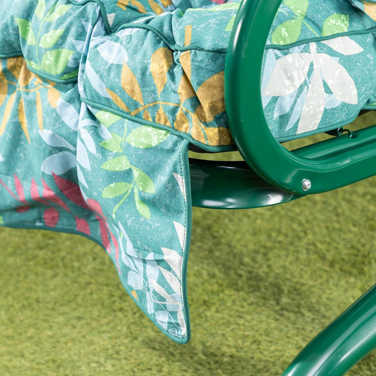 3 Seater Garden Swing Seat with Adjustable Water-Resistant Canopy and Classic Cushions