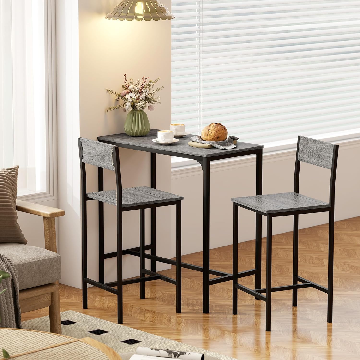 3-Piece Bar Table and Stools Set