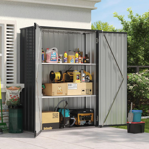 5×1.5ft Garden Storage Cabinet with 2 Adjustable Shelves