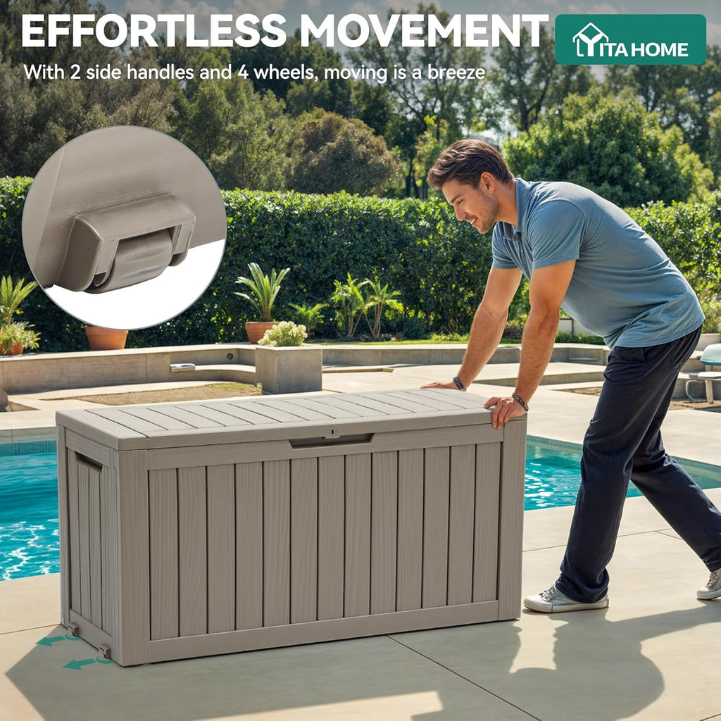 Outdoor Storage Box with Wheels