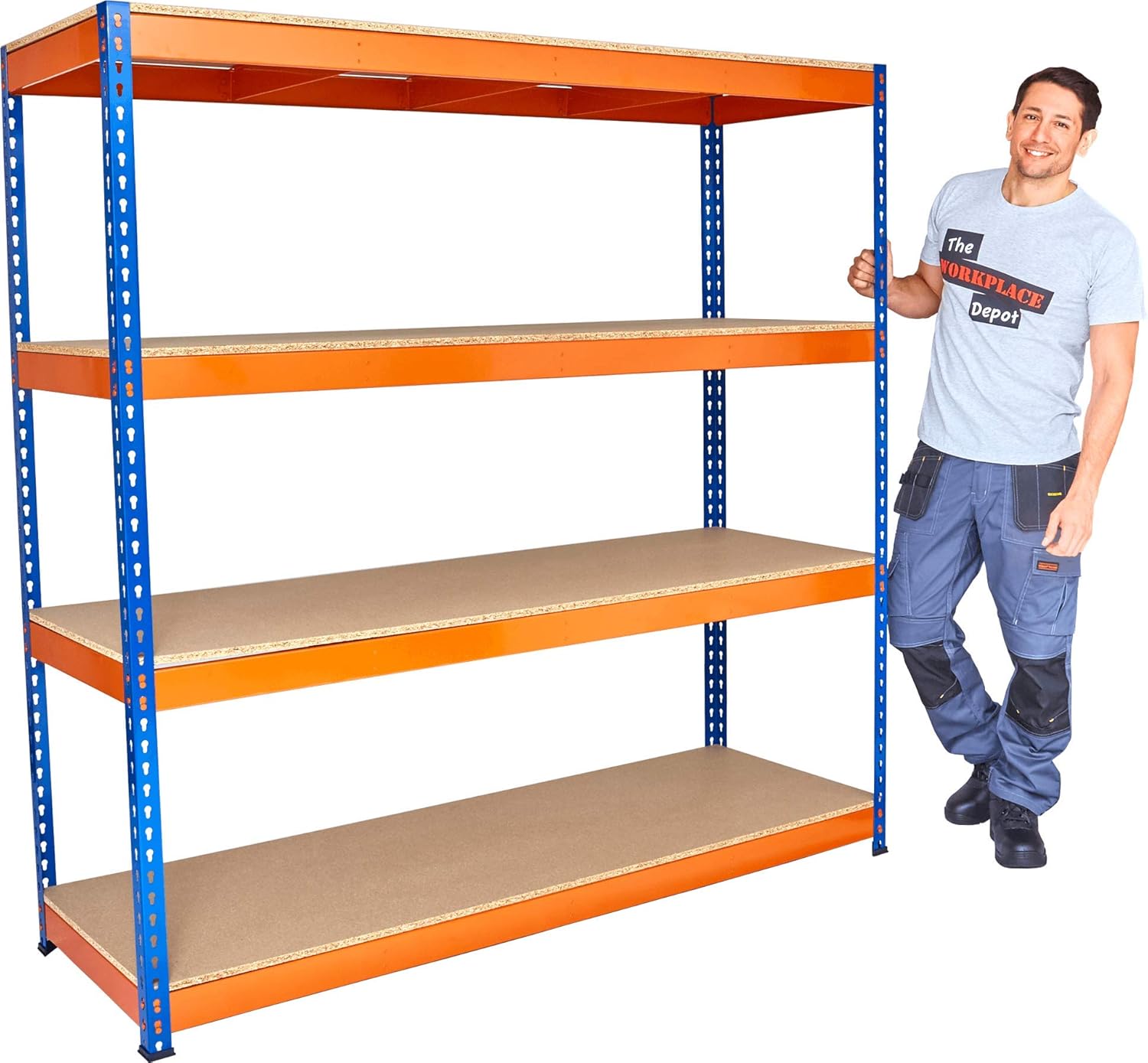 The Workplace Depot Heavy Duty Garage Shelving - 1800H x 1800W x 600D mm