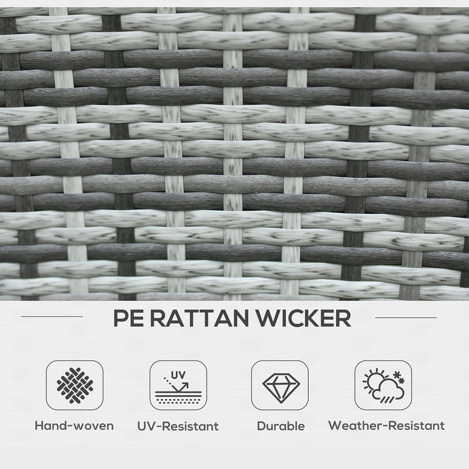 7-Piece Rattan Garden Furniture Set with Cushions