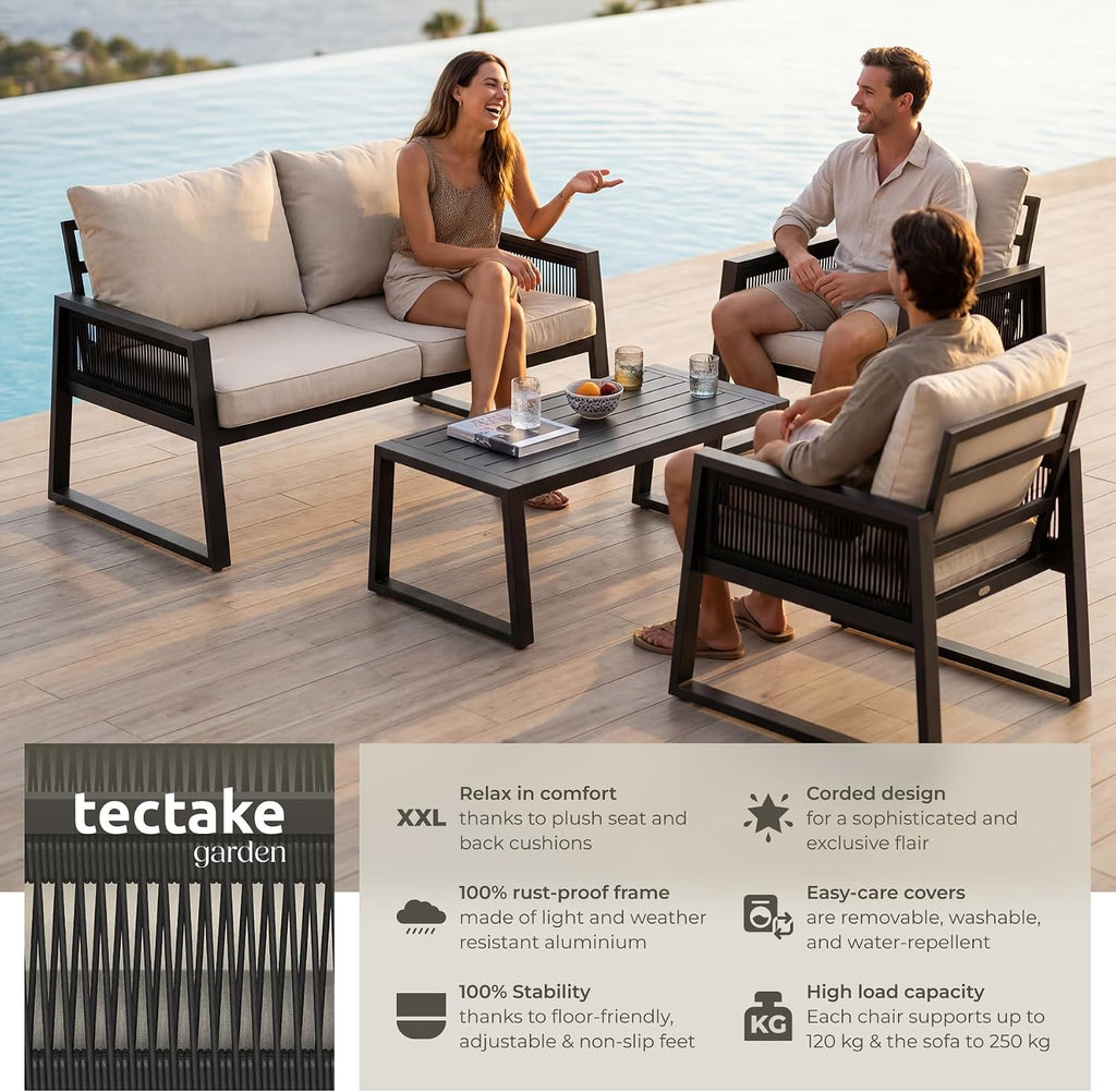 Garden Furniture Set in Modern Corded Design