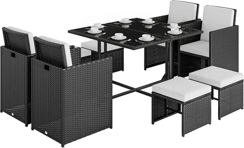 8 Seater Rattan Cube Garden Furniture Set