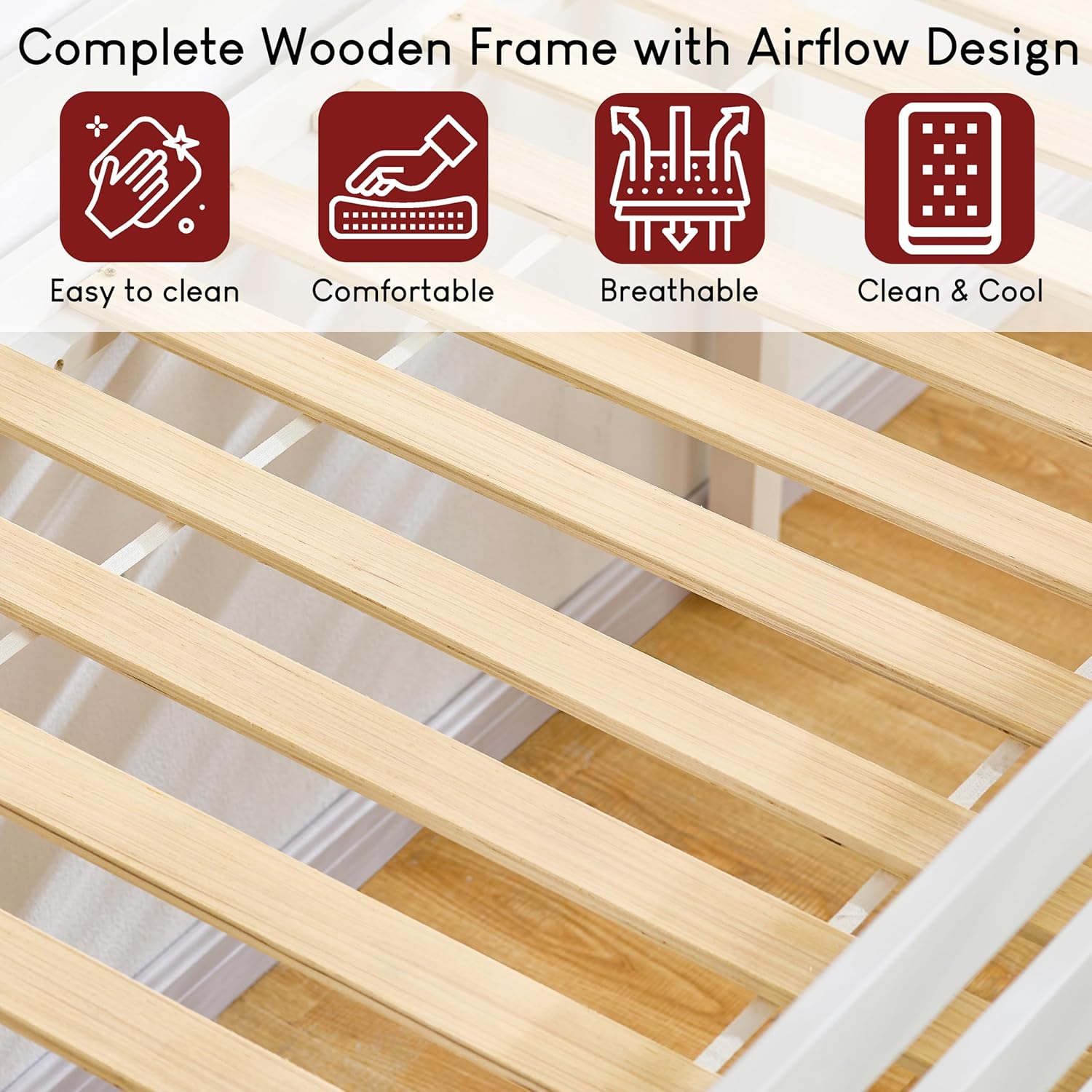 Single Bunk Bed Frame with Ladder