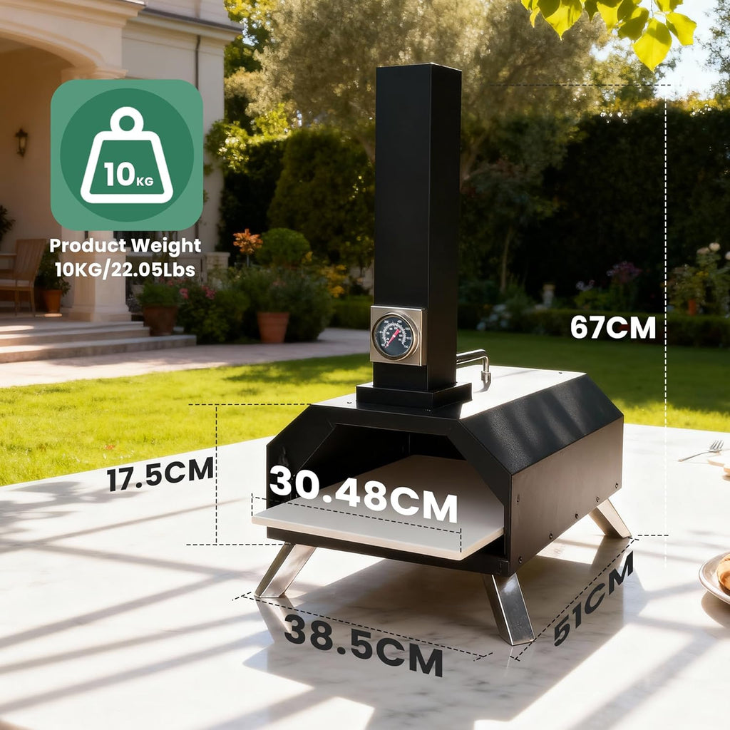 Outdoor Pizza Oven 30 CM Portable Wood Fired Pellets Pizza Ovens