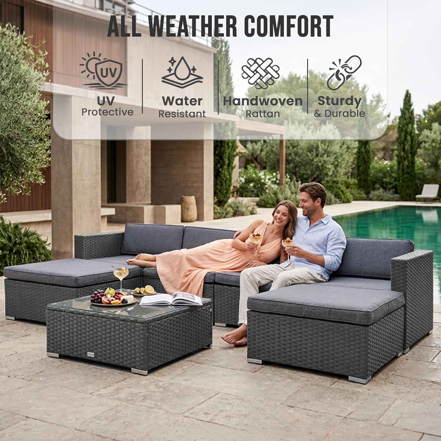Nevada Rattan Garden Furniture Set