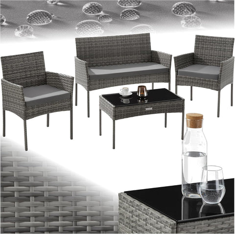 Wicker Rattan Garden Lounge Set
