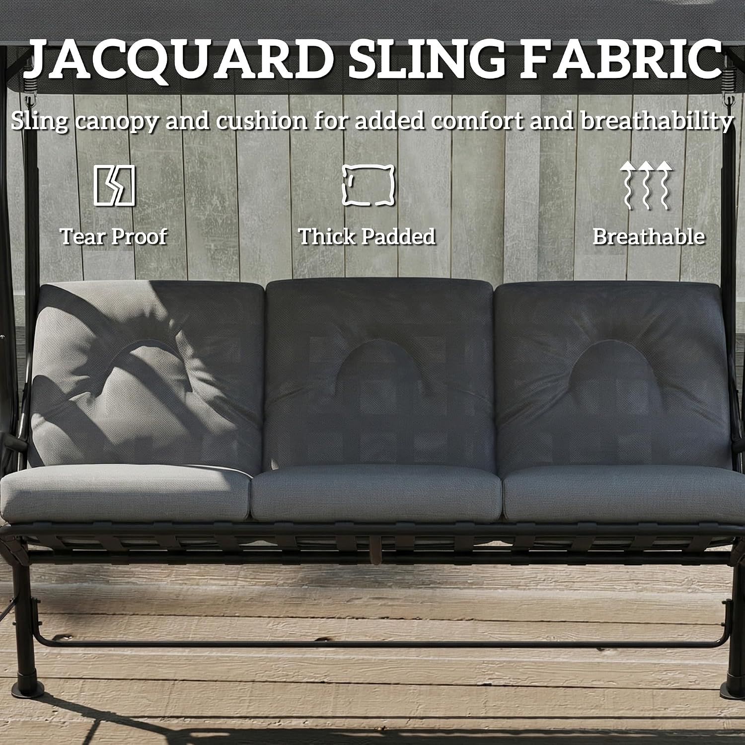 3-Seater Garden Swing Chair