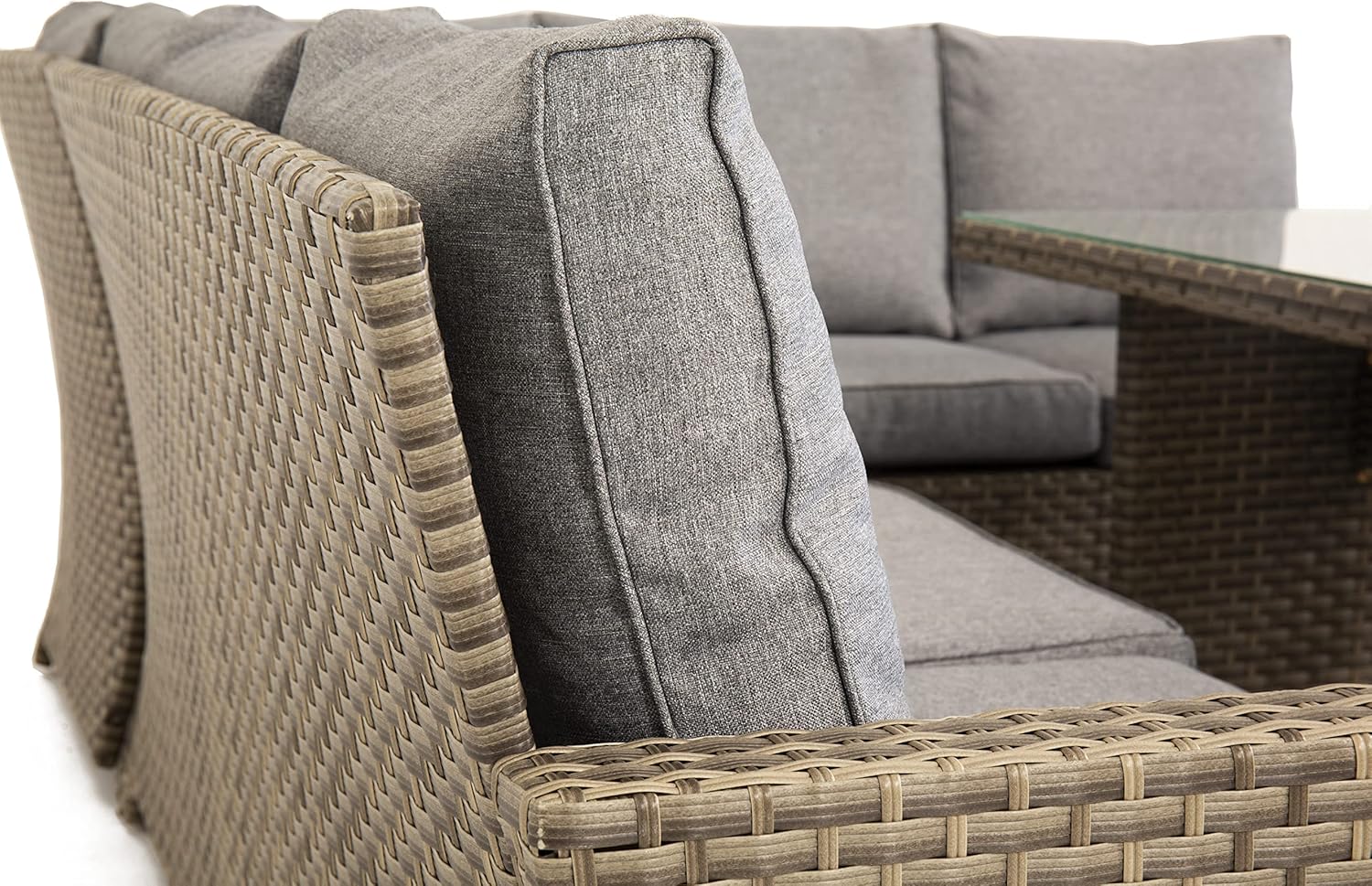 9 Seat Corner Rattan Wicker Garden Lounge Set with Cushions