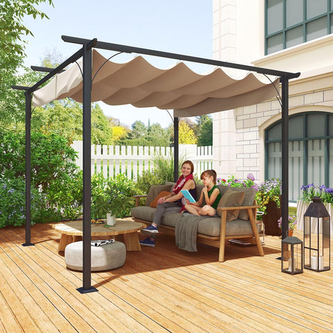 3 x 3(m) Metal Pergola with Retractable Roof