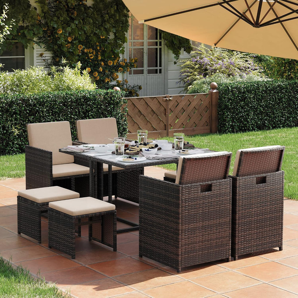 Garden Furniture Set Dining Table and Chairs