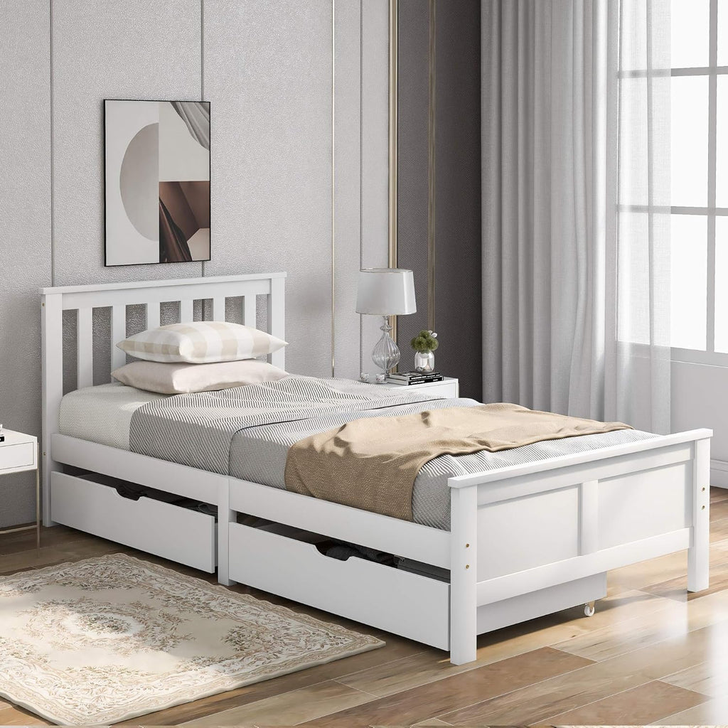 Designs Wooden Solid Pine Storage Bed With Drawers Bed Frame 3ft Single,90 x 190 cm