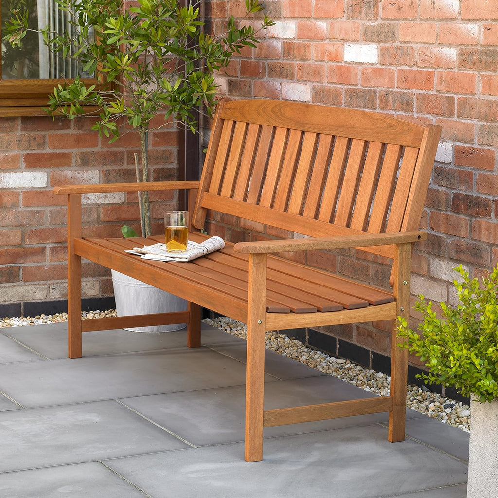 3 Seater Hardwood Garden Patio Bench